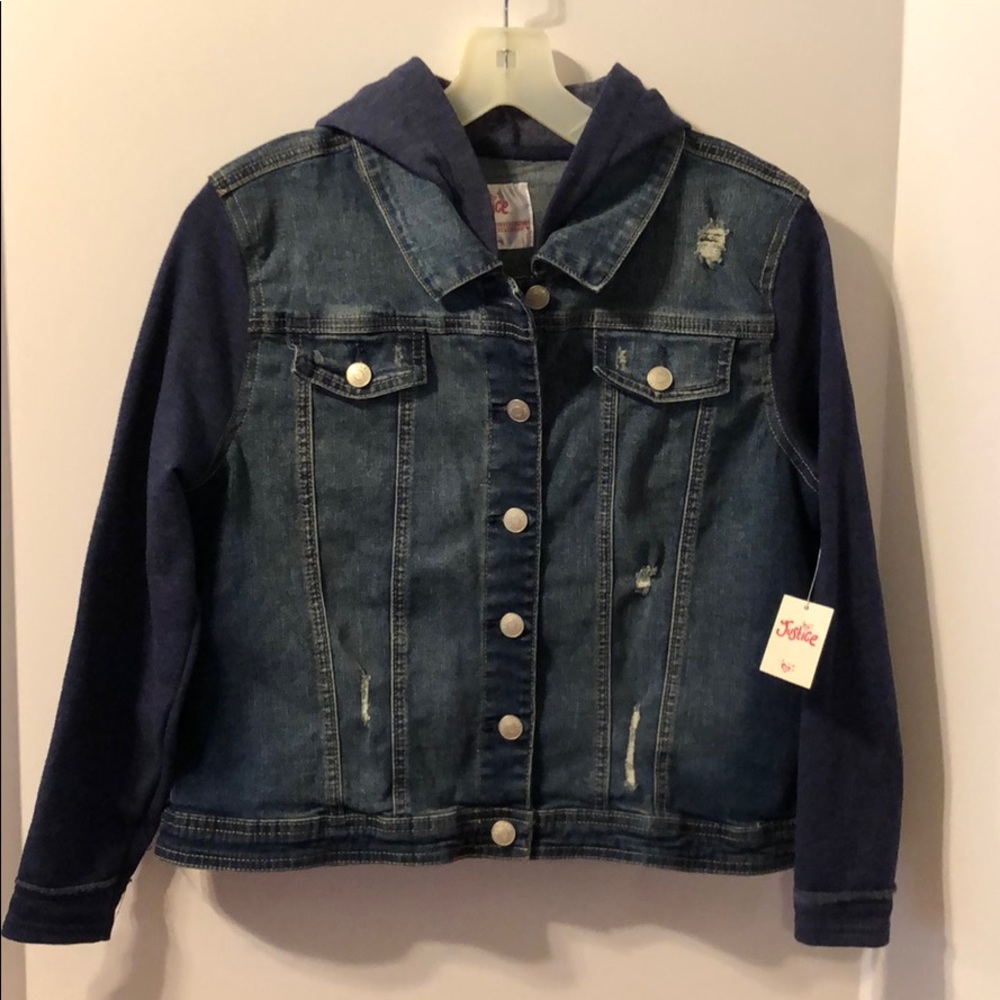 Girls Justice Hooded jean jacket